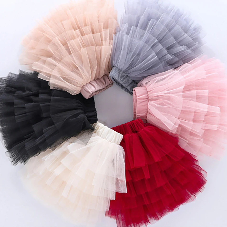 Falda de tul para niña con cintura elástica - Ideal para fiestas de cumpleaños