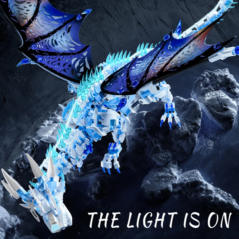 Bloques de construcción dragón hielo Ice Dragon para niños - imagen 3