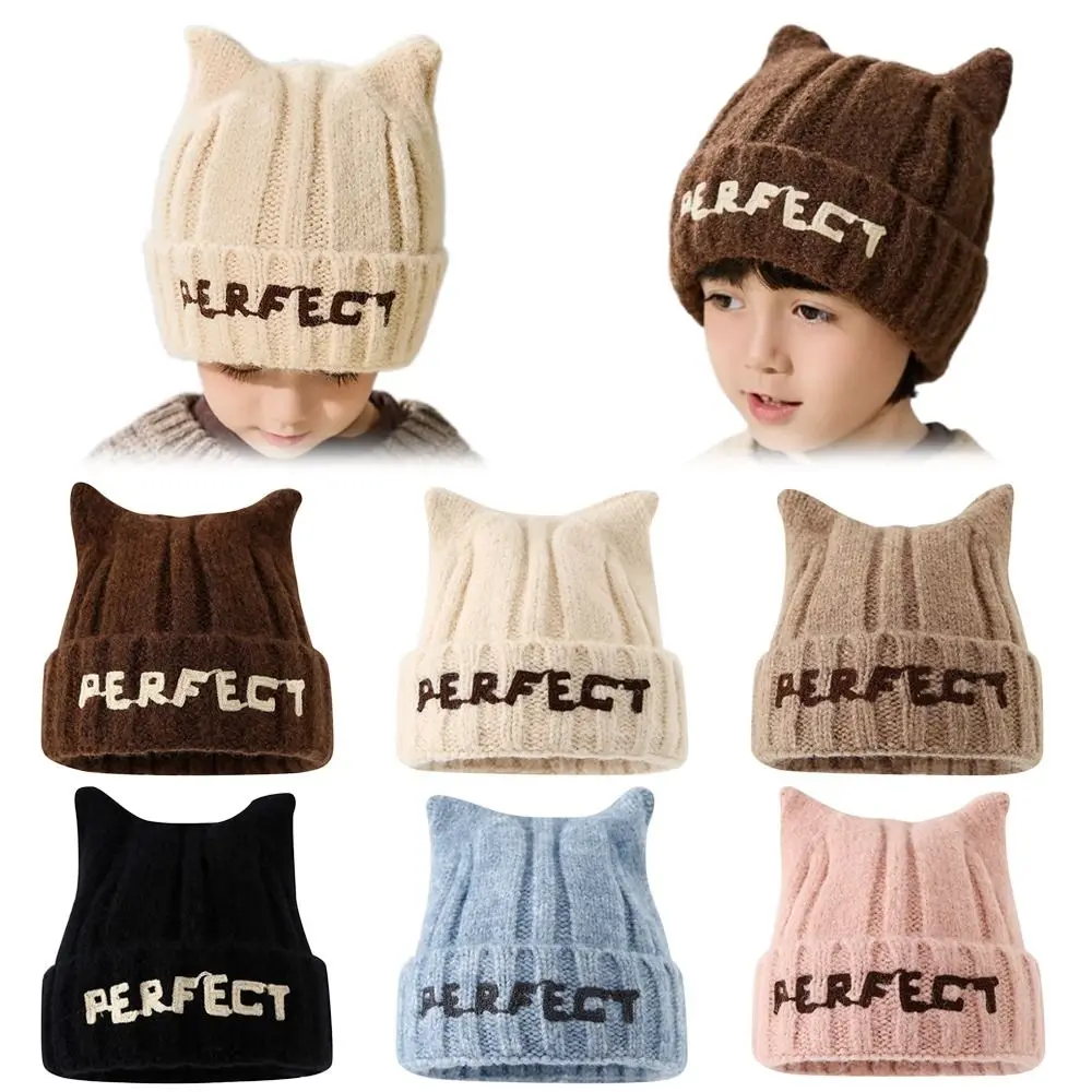 Gorro de lana gruesa cálido para niños, estilo urbano - imagen 3