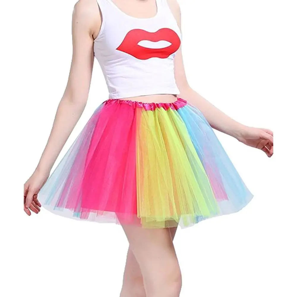 Falda tutú arcoíris de tul para bebé – Ballet colorido - imagen 3