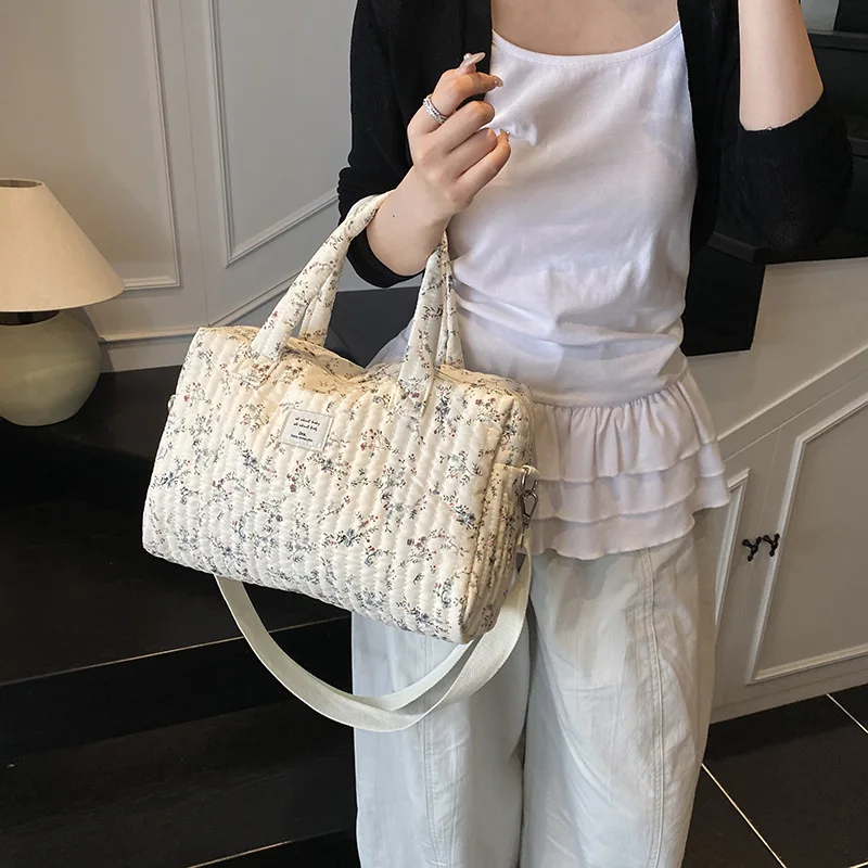 Bolsa de pañales grande estilo francés floral para bebé viaje - imagen 5