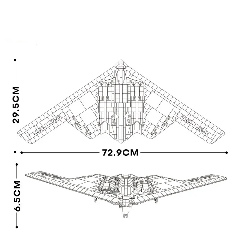 Modelos de construcción bombardero B-2 para niños - imagen 5