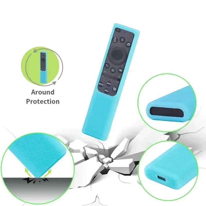 Funda silicona para mando Samsung TV con carga solar y control por voz