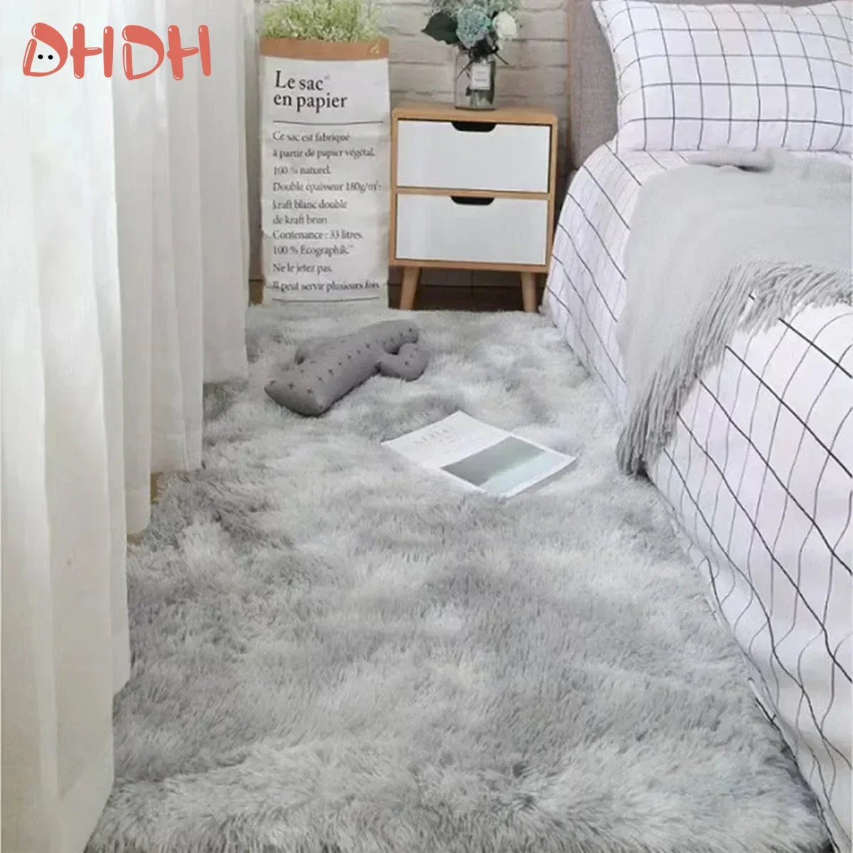 Alfombra de juegos infantil suave, lavable y antideslizante