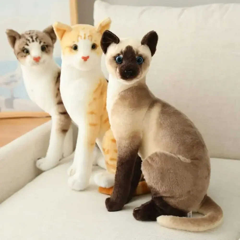 Peluche de gato siames ojos grandes suave y tierno almohada - imagen 5