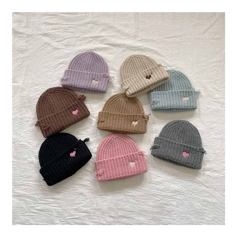 MILANCEL gorro de invierno tejido cálido para niños – amor