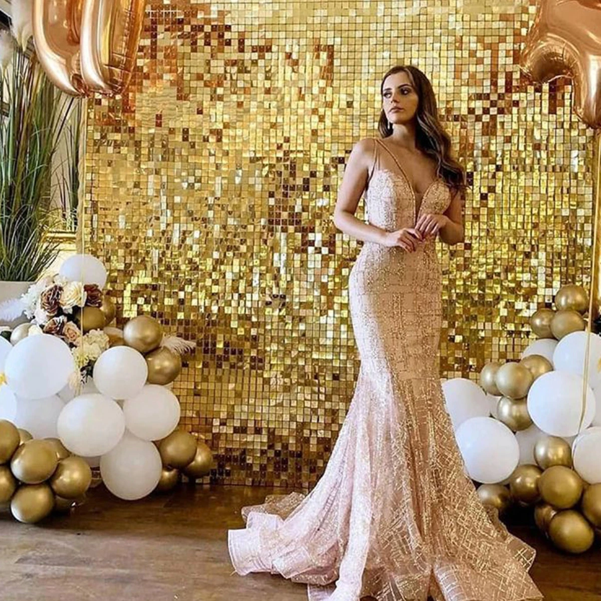 Cortina de confeti brillante para fiestas de cumpleaños - imagen 2