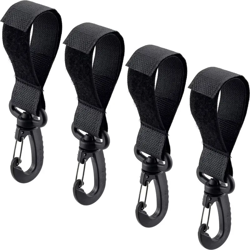 Ganchos de cochecito giratorios 360º para colgar accesorios