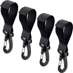 Ganchos de cochecito giratorios 360º para colgar accesorios