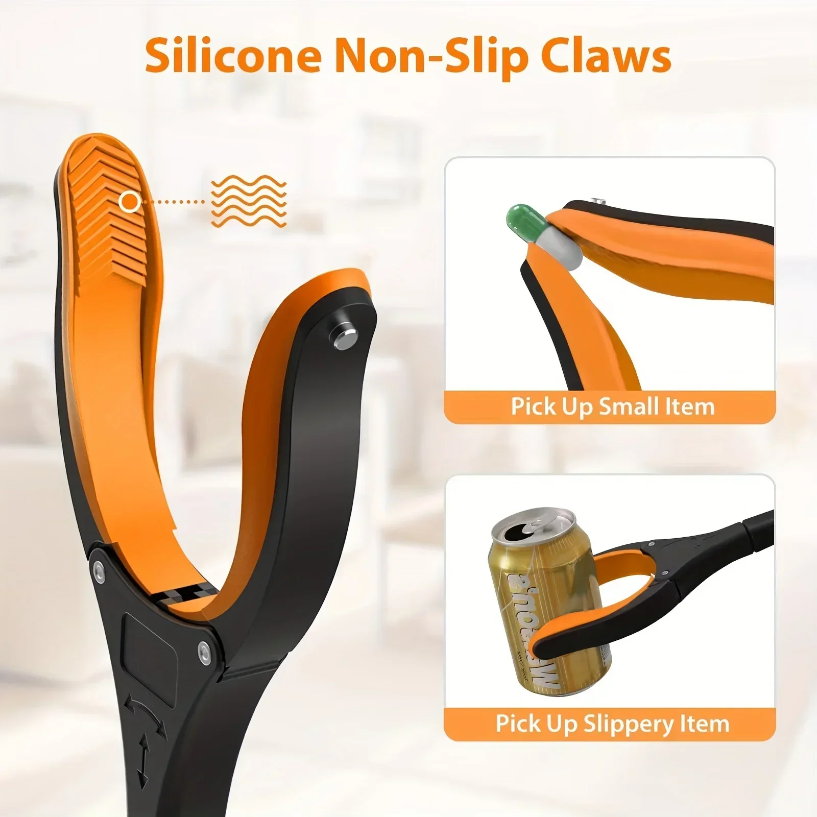 Pinza recogedora giratoria 360° de 32 pulgadas para personas mayores
