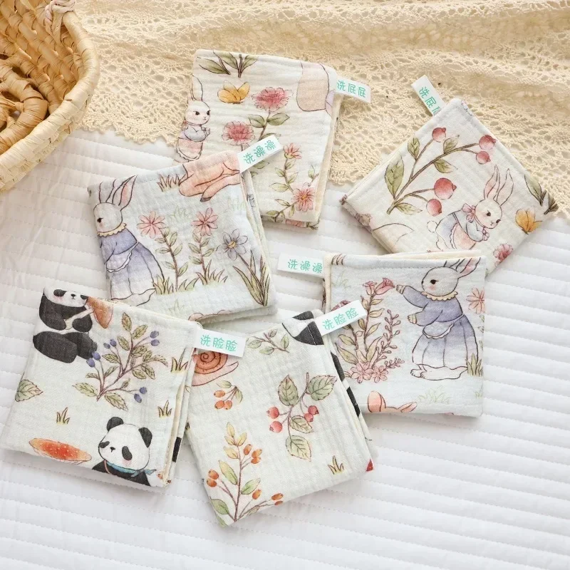 Toallas de muselina de algodon para bebe - Panos faciales suaves - imagen 5