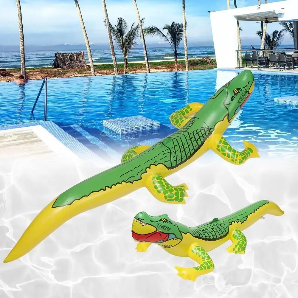 Cocodrilo inflable de PVC para baño, juguete acuático flotante - imagen 5