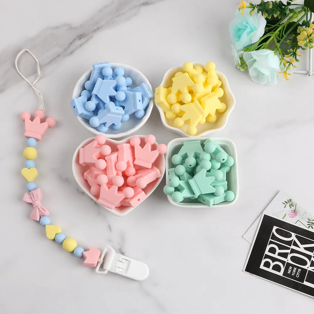 Cuentas de silicona corona para bisutería infantil: collares y pulseras - imagen 4