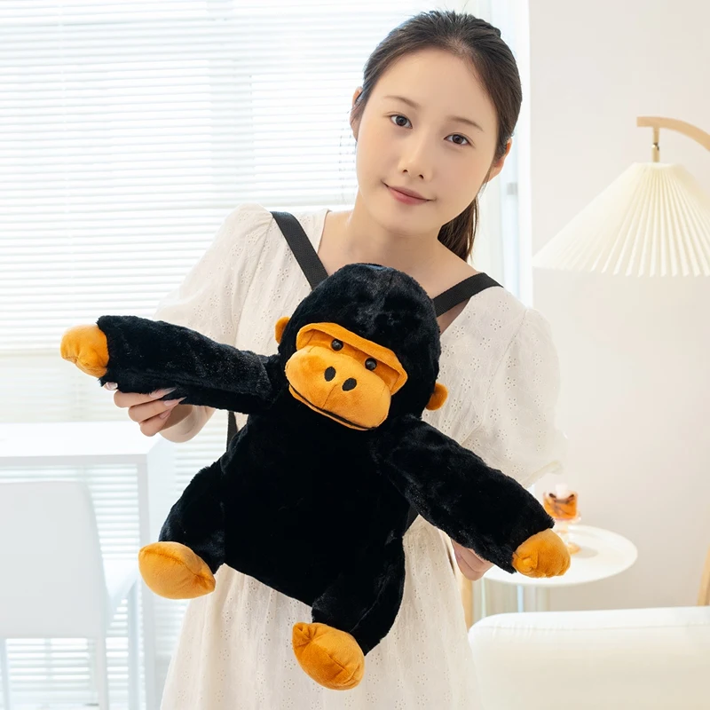 Mochila peluche gorila creativa para niño escolar divertida - imagen 4