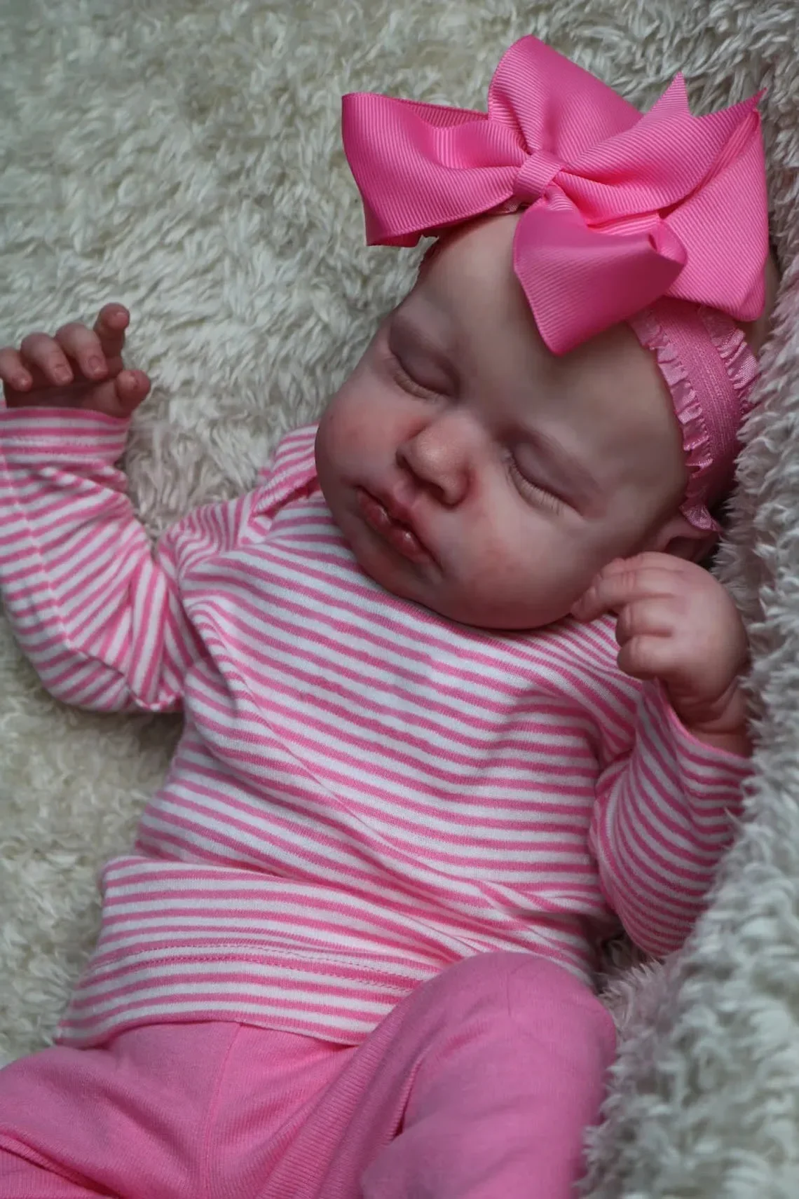 Muñeca de peluche Loulou Asleep hecha a mano para recién nacida - imagen 5