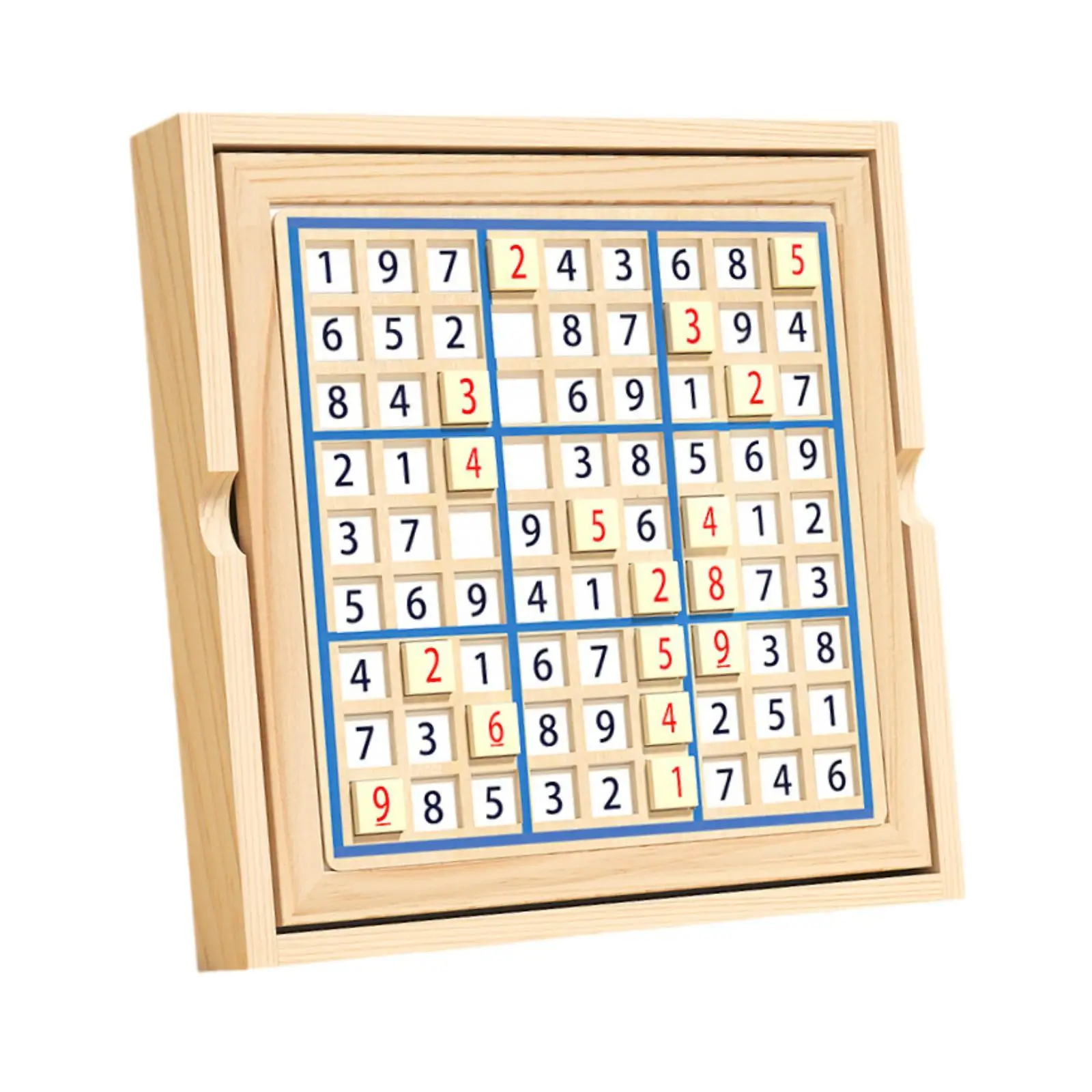 Juego de Sudoku madera educativo con fichas numéricas - imagen 3