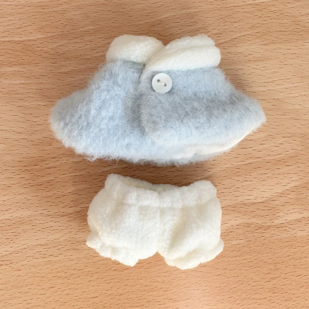 Abrigo felpa a cuadros para muñecas-peluche conjunto cómodo y práctico - imagen 5