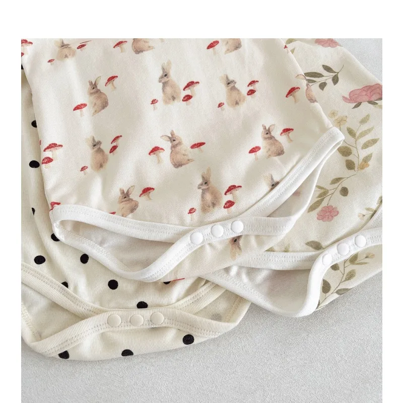 Pelele de verano estampado con tirantes finos para bebés - imagen 5