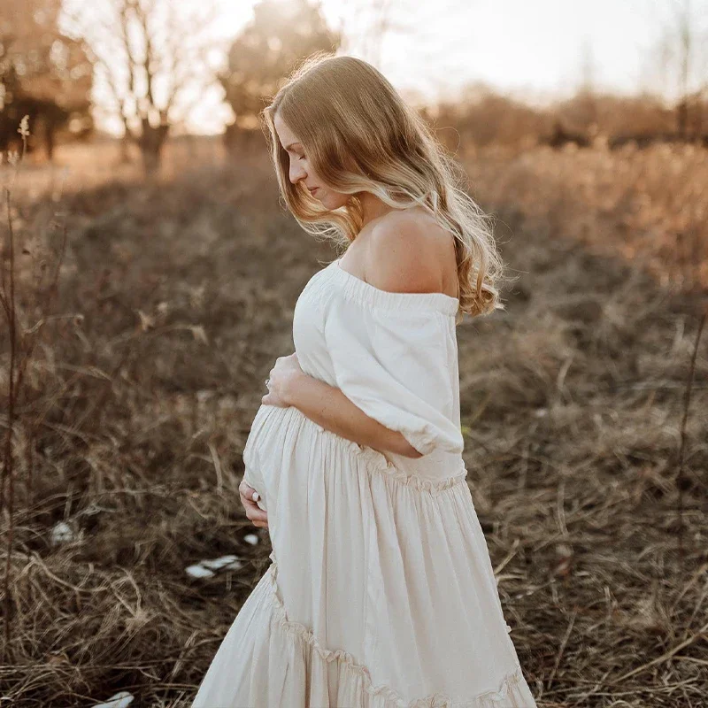 Vestido bohemio algodón para Baby Shower y sesión de fotos - imagen 5