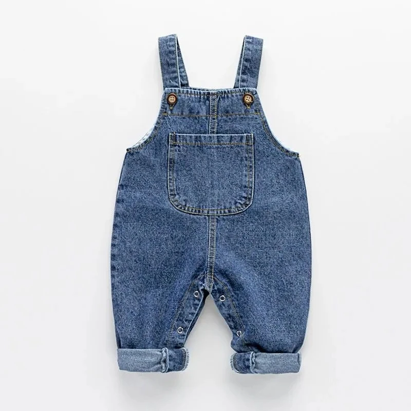 Pantalones vaqueros bebé con tirantes – Estilo casual - imagen 3