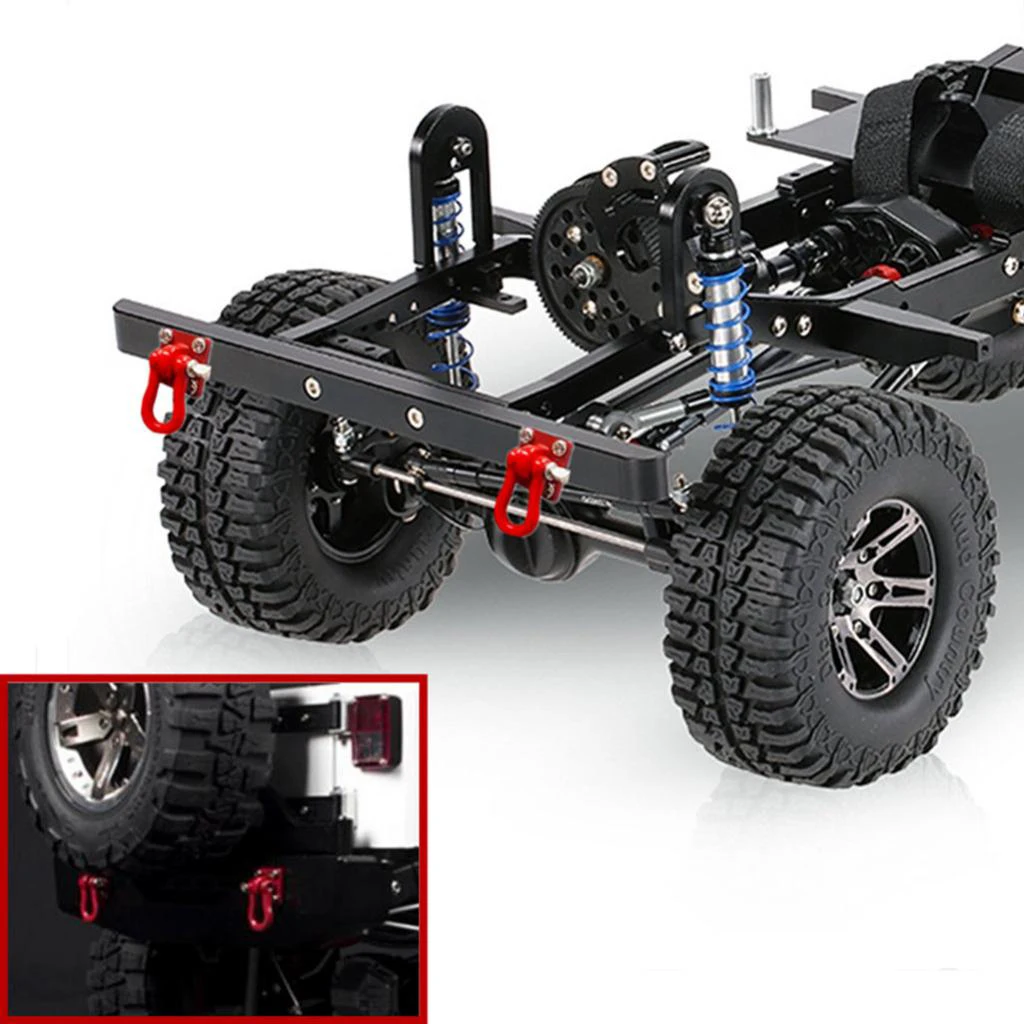 Gancho de remolque de hierro para coche radiocontrol 4x4 rojo - imagen 4