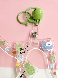 Porta tarjetas de identificación transparente con animales infantiles