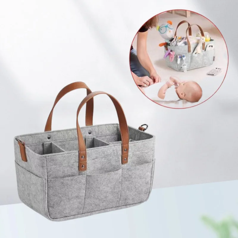 Bolsa pañales fieltro gran capacidad para bebé - imagen 4