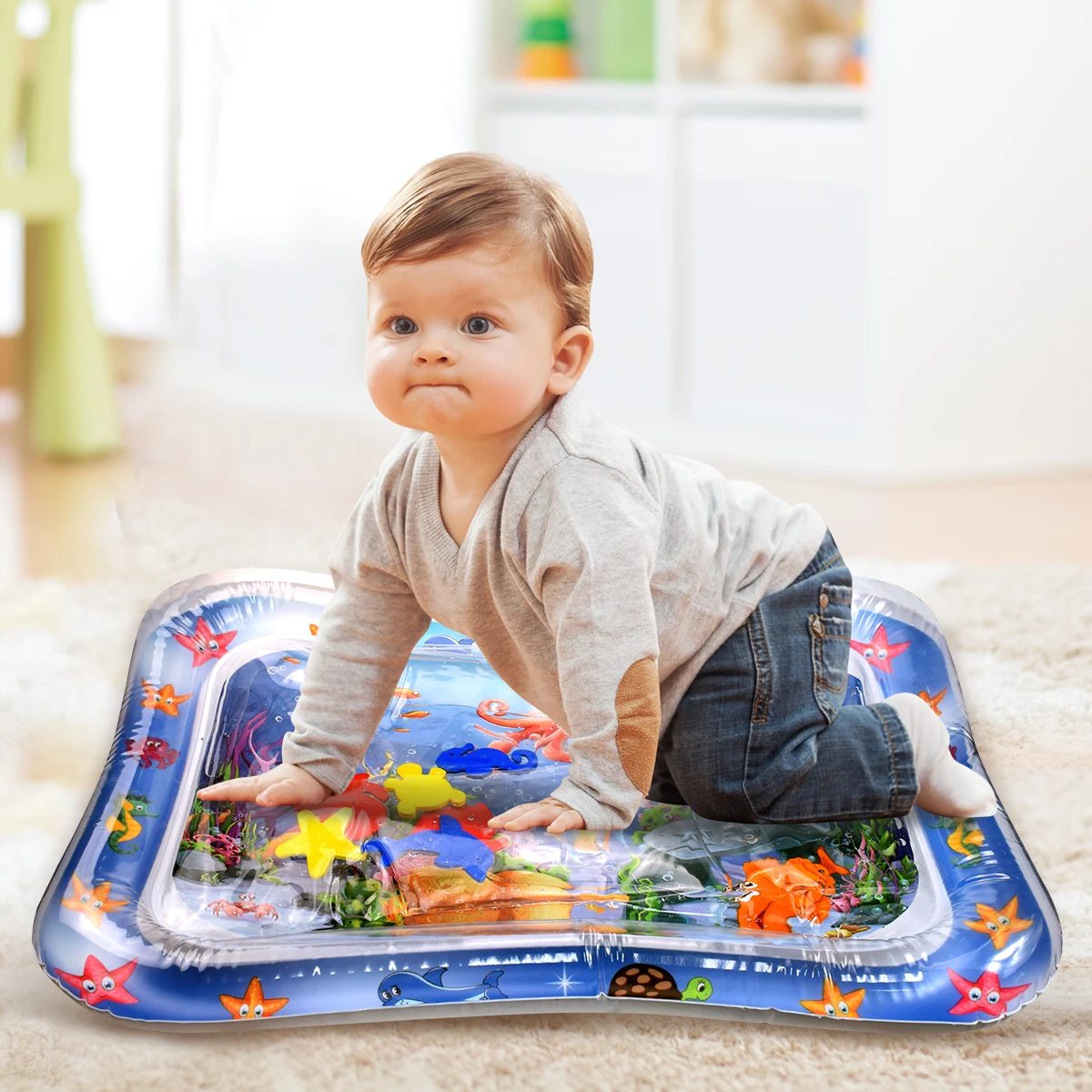 Estera de agua inflable – Juguete educativo tiempo barriguita bebés - imagen 4