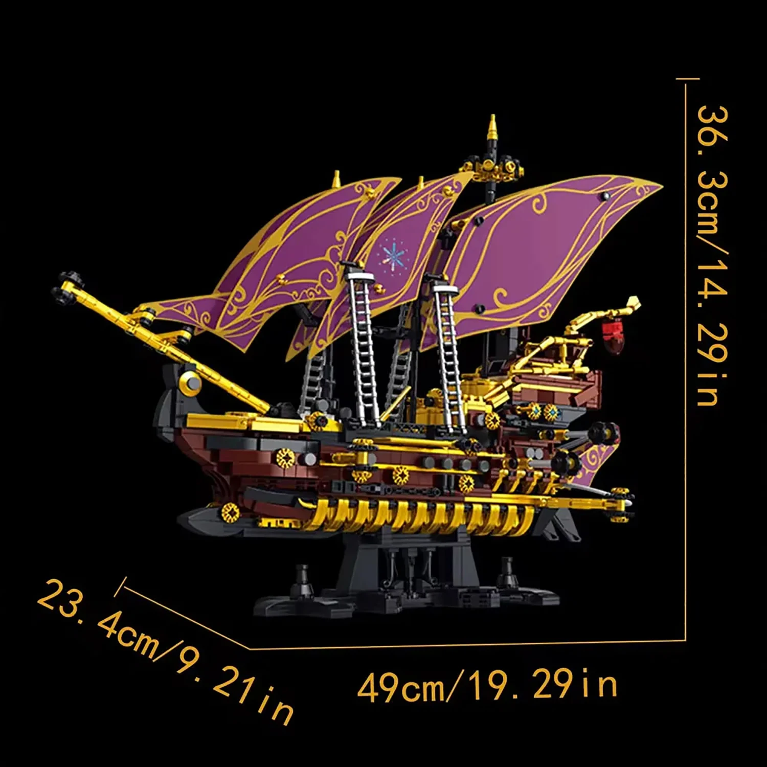 Bloques de construcción barco pirata, modelo Guardias Reales - imagen 5