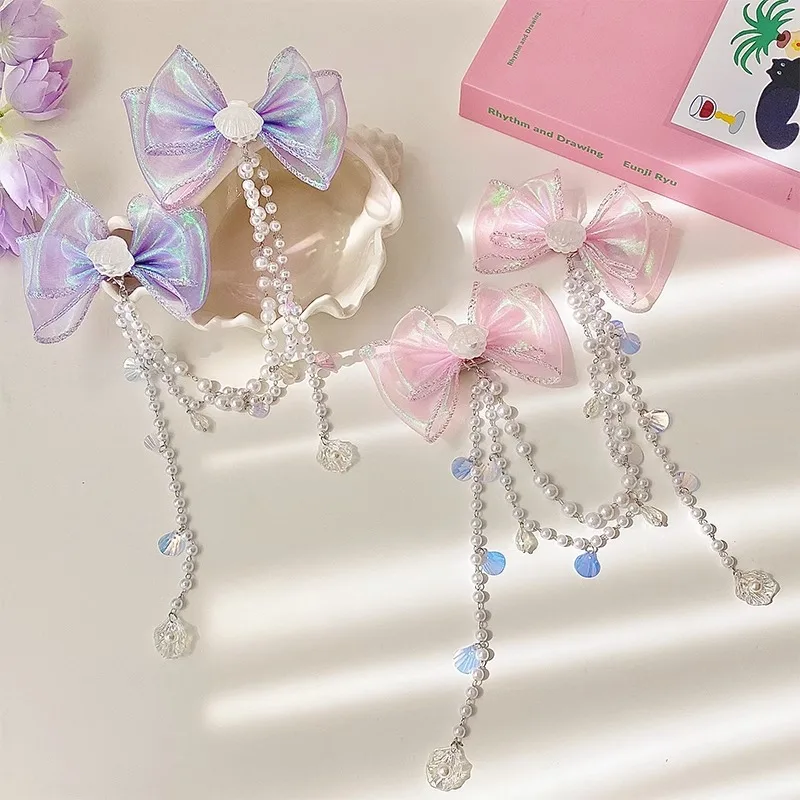 Tocado de perlas para niños con horquilla y estilo princesa