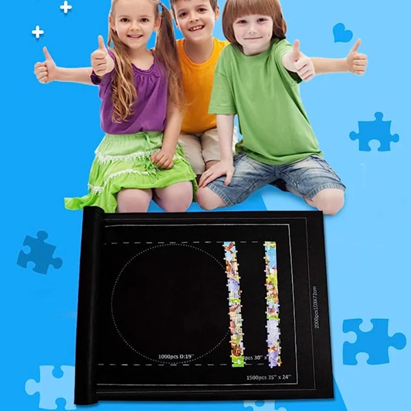 Estera enrollable para guardar puzzles – Alfombra puzzle infantil enrollable - imagen 4