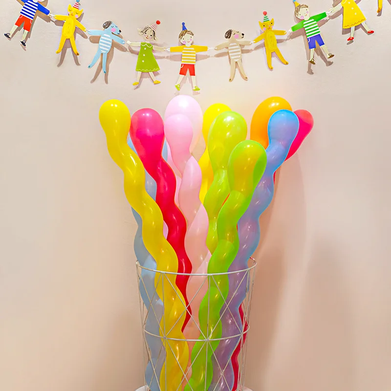 Globos en espiral inflados