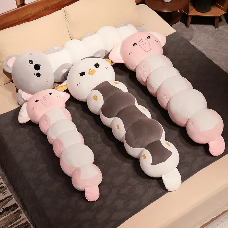 Almohada larga suave de peluche con diseño animal para dormir - imagen 2