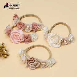 Diadema floral para niña - Banda elástica suave sin costuras