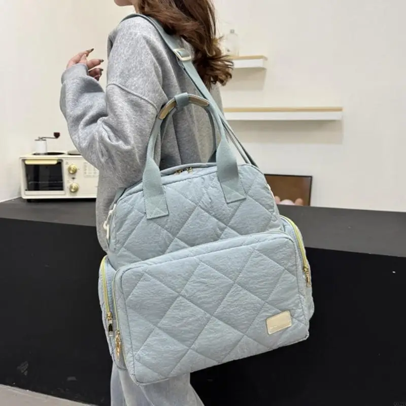 Bolsa de pañales QX2D ligera e impermeable para mujer - imagen 4