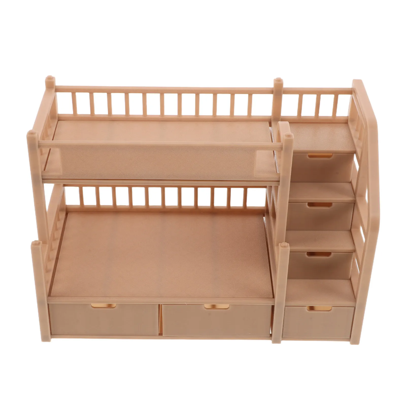 Cama litera para muñecas de madera con cajón amplio
