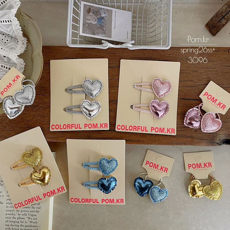 Pinzas para el pelo niña con forma de corazón - imagen 5