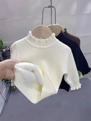 Jersey de lana infantil manga larga cálido para invierno