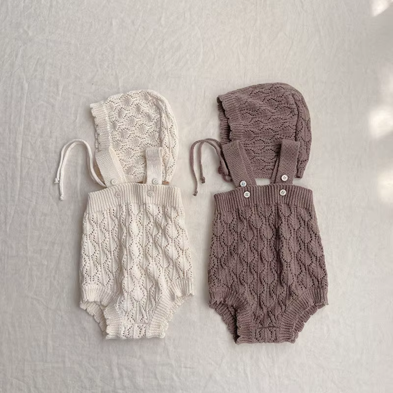 Mono de punto con gorrito para bebé niña – Milangel - imagen 4