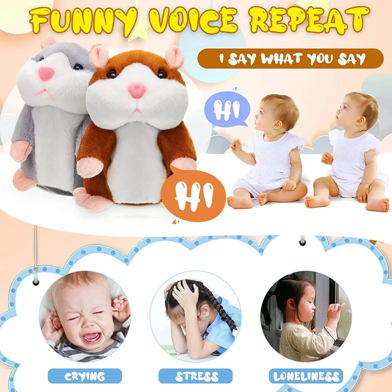 Peluche hámster que habla – Juguete interactivo para niños - imagen 5