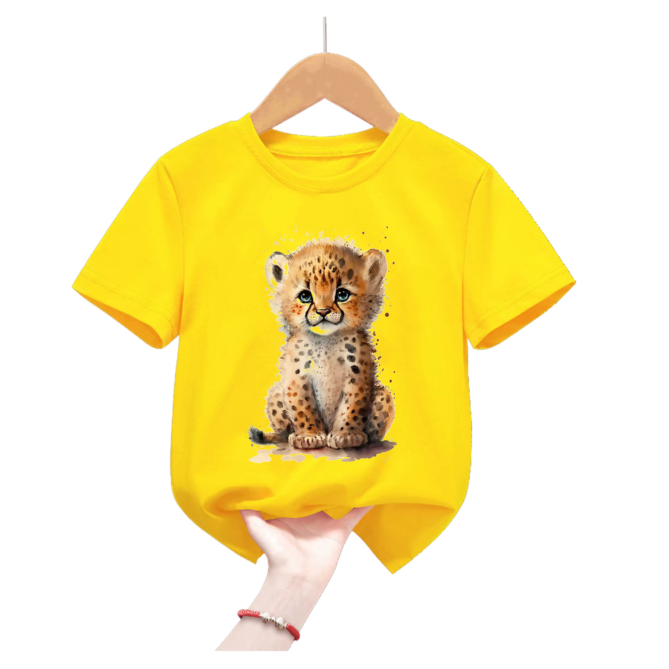Camiseta tigre kawaii de algodón para niños - Verano divertido