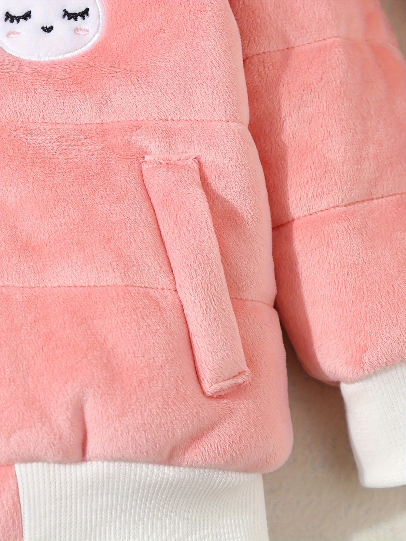 Chaqueta acolchada de algodón con bordado conejo para niña invierno - imagen 3