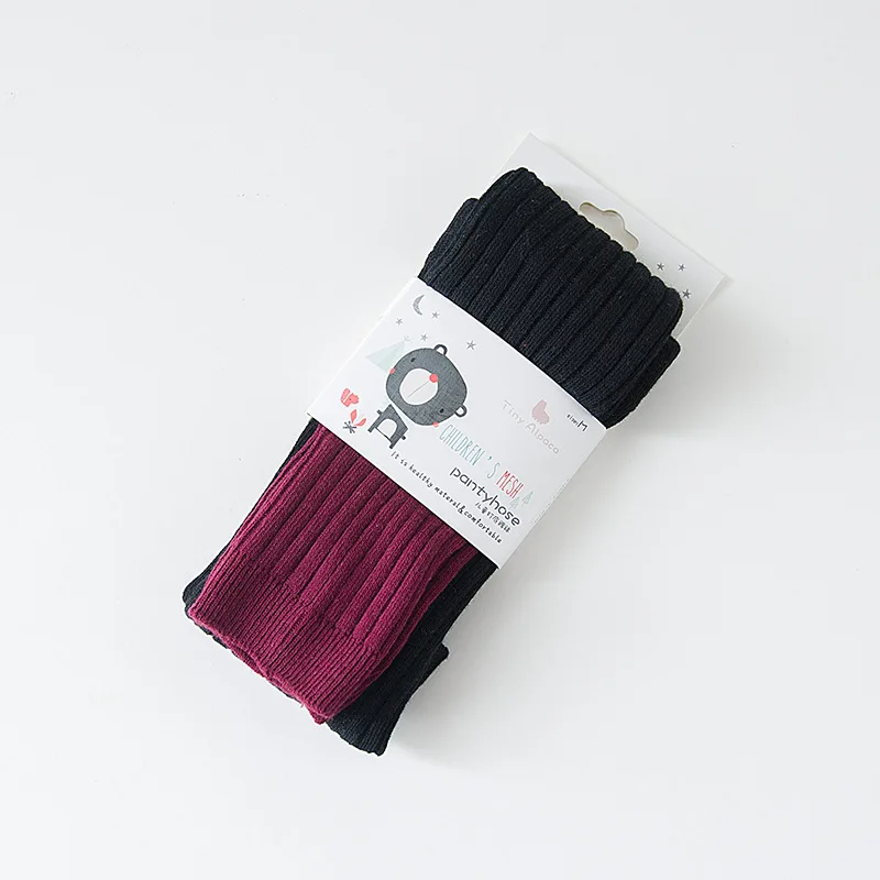 Medias de algodón para niña con parches y leggings tejidos - imagen 5