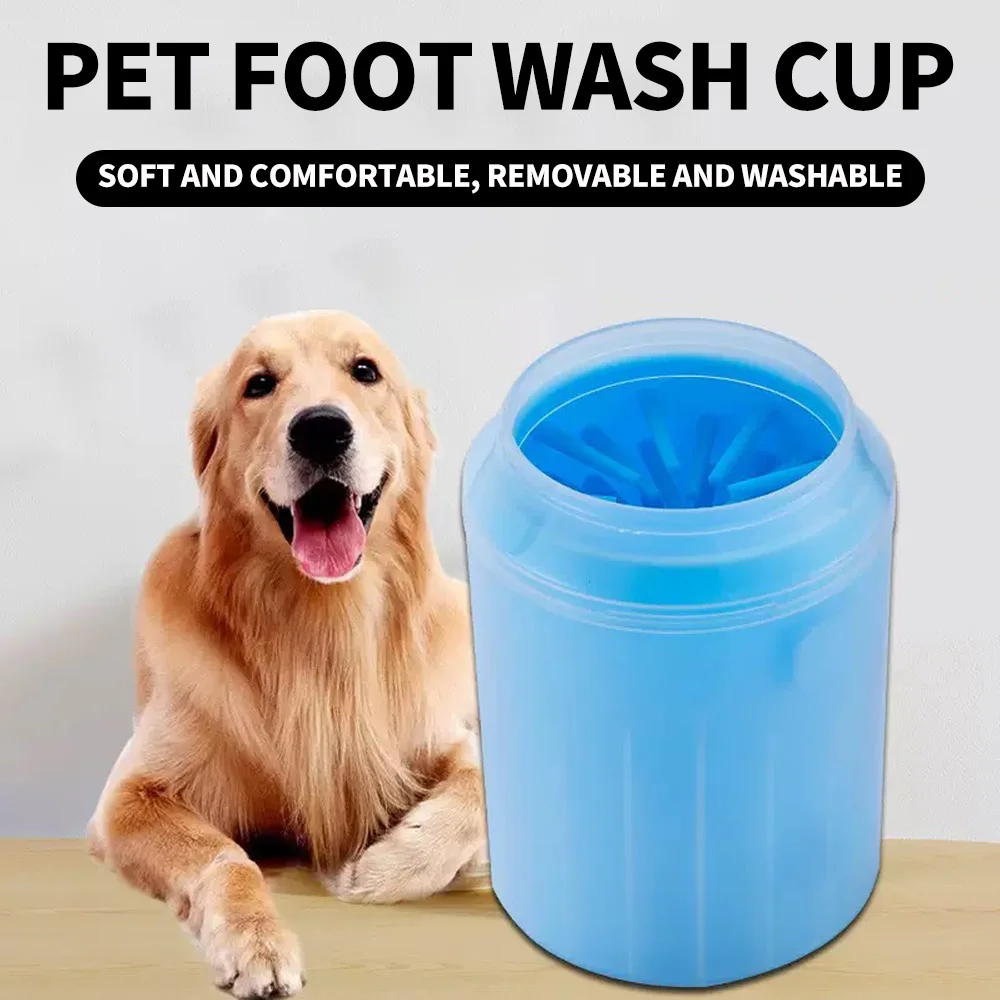 Limpiador de patas para perros y gatos con cerdas de silicona
