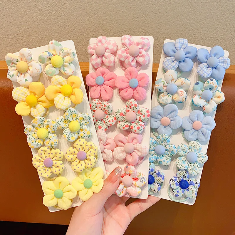 Coleteros elásticos de flores para bebé niña – peinado sin enredos - imagen 2