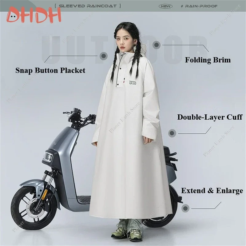 Impermeable de ciclismo largo grueso resistente para adultos - imagen 5
