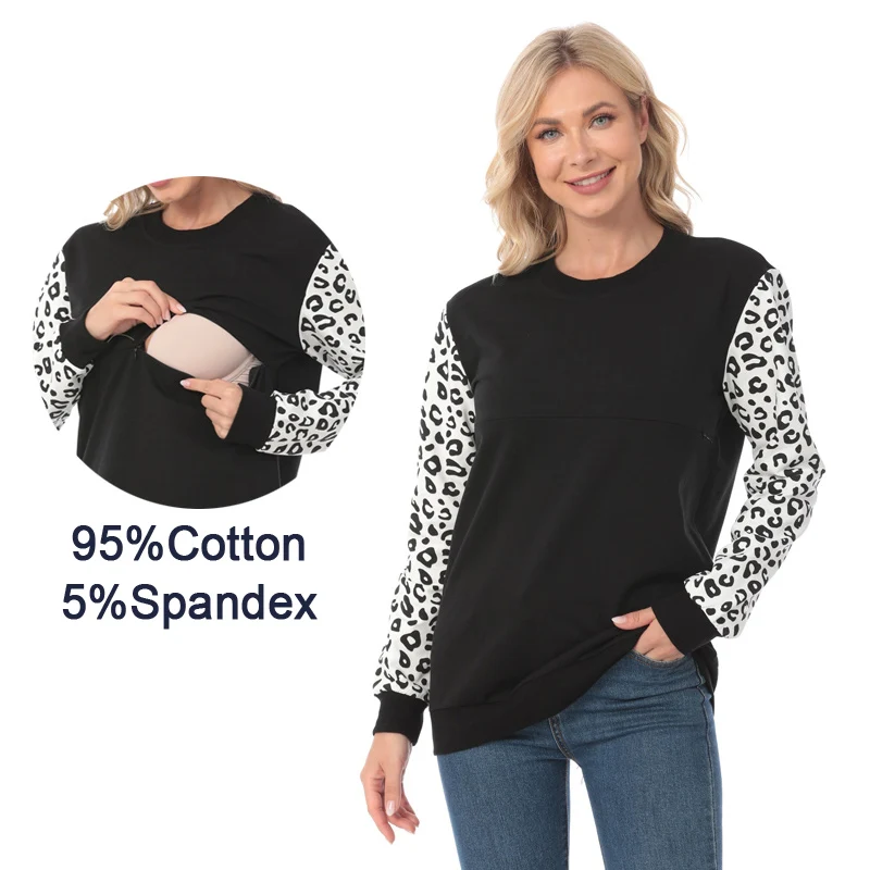 Sudadera de lactancia para premamá y posparto con capucha - imagen 2