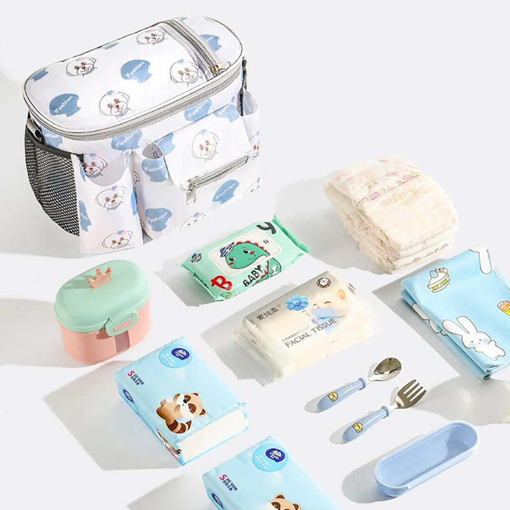 Bolsa de pañales para cochecito con espejo transparente - imagen 4