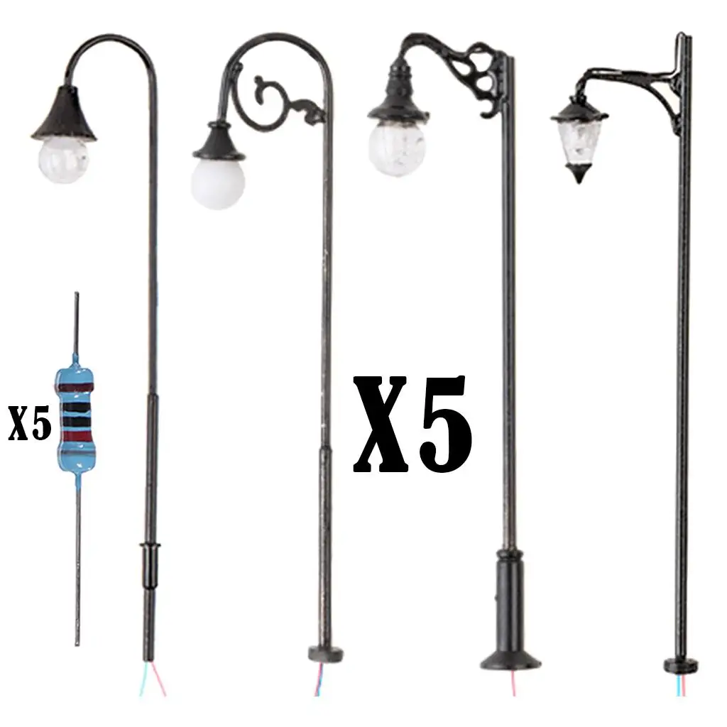 Farolas LED de maqueta para vías con resistencias - imagen 5