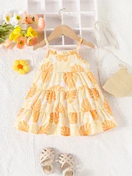 Vestido halter sin mangas bebé niña verano playa cómodo transpirable